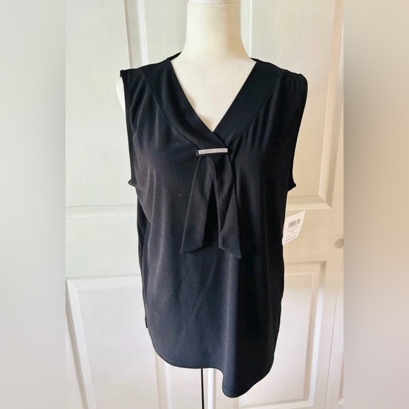 New 89th Madison top woman’s size xlarge black with bling shirt - Picture 1 of 5